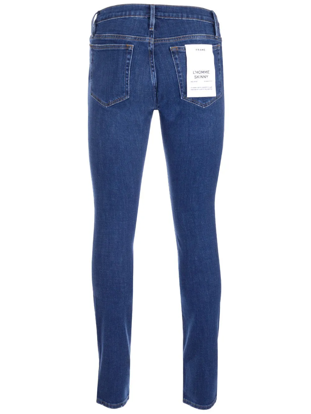 Frame Straight Leg Logo Patch Jeans