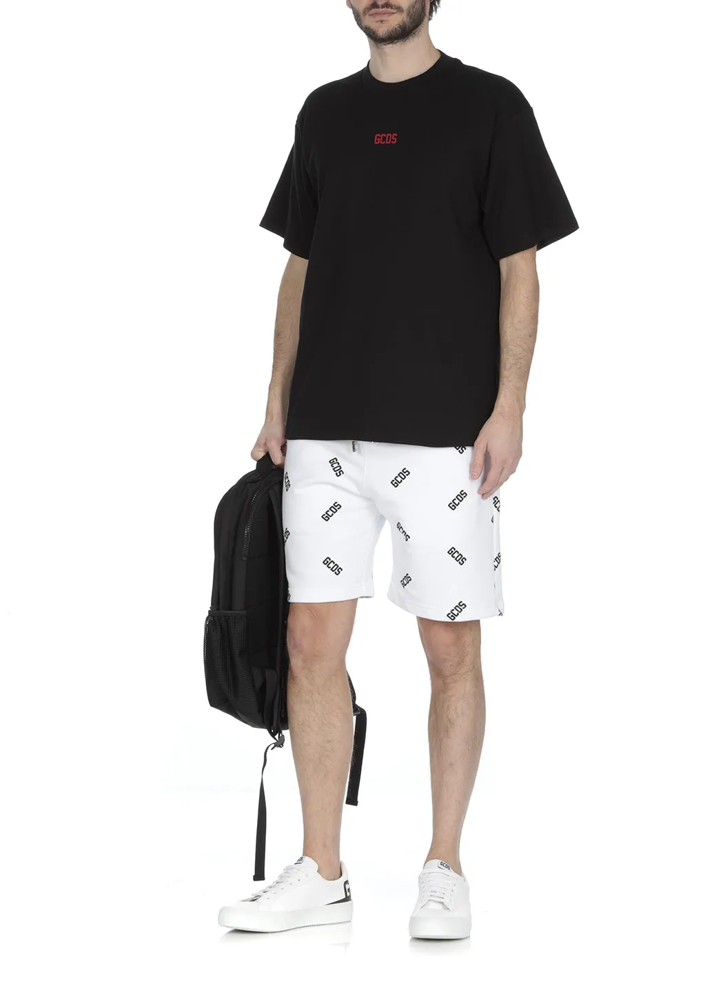 GCDS All-Over Logo Printed Bermuda Shorts