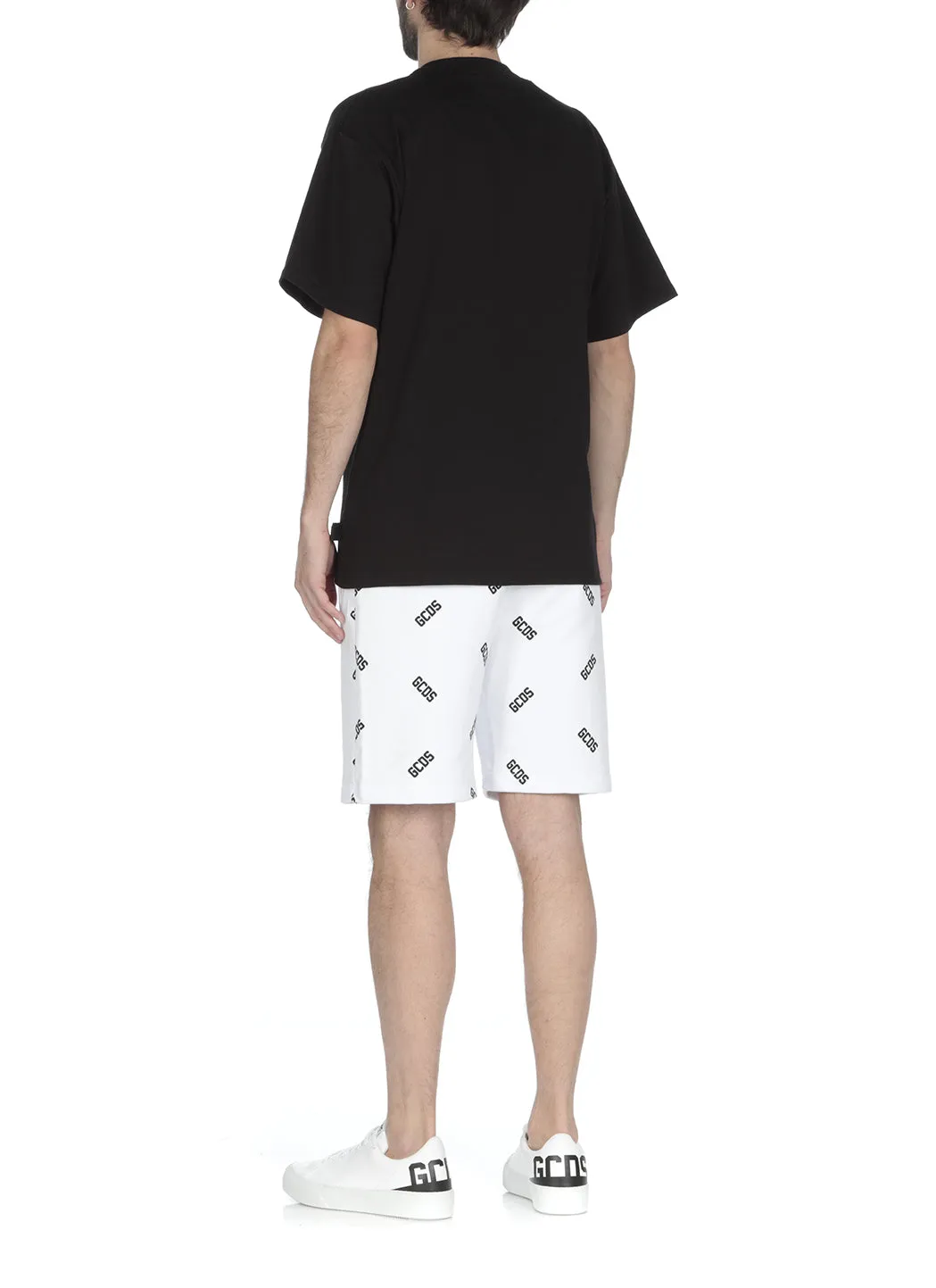 GCDS All-Over Logo Printed Bermuda Shorts
