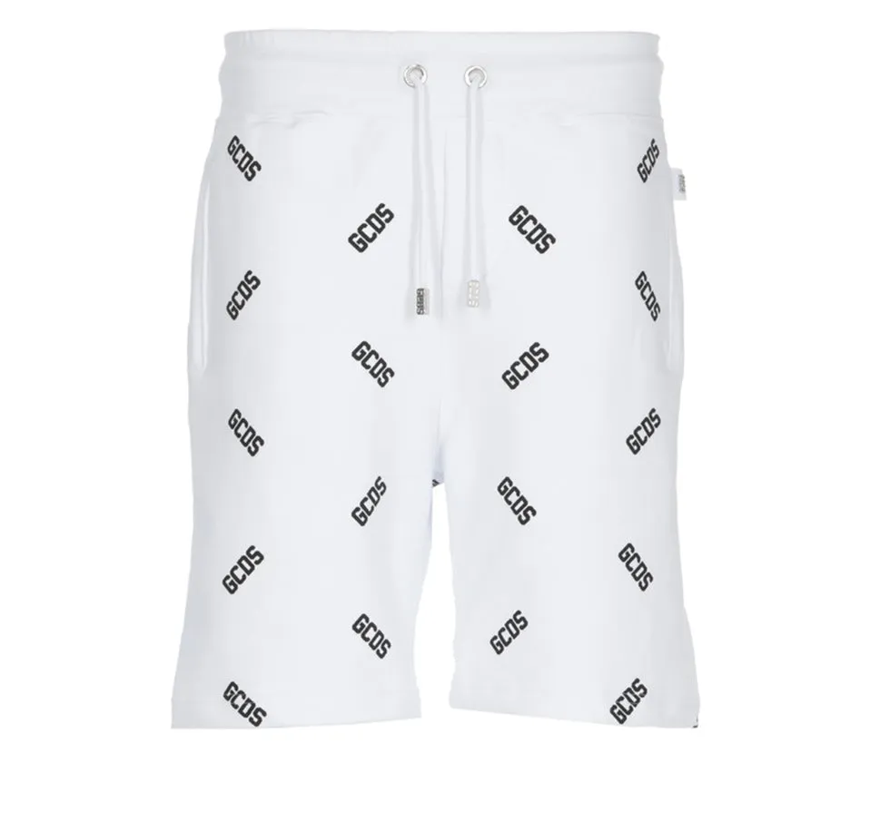 GCDS All-Over Logo Printed Bermuda Shorts