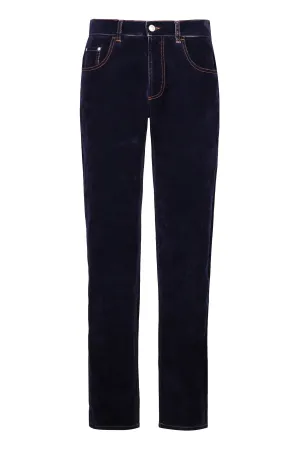 GCDS Contrast Stitching Straight-Leg Jeans