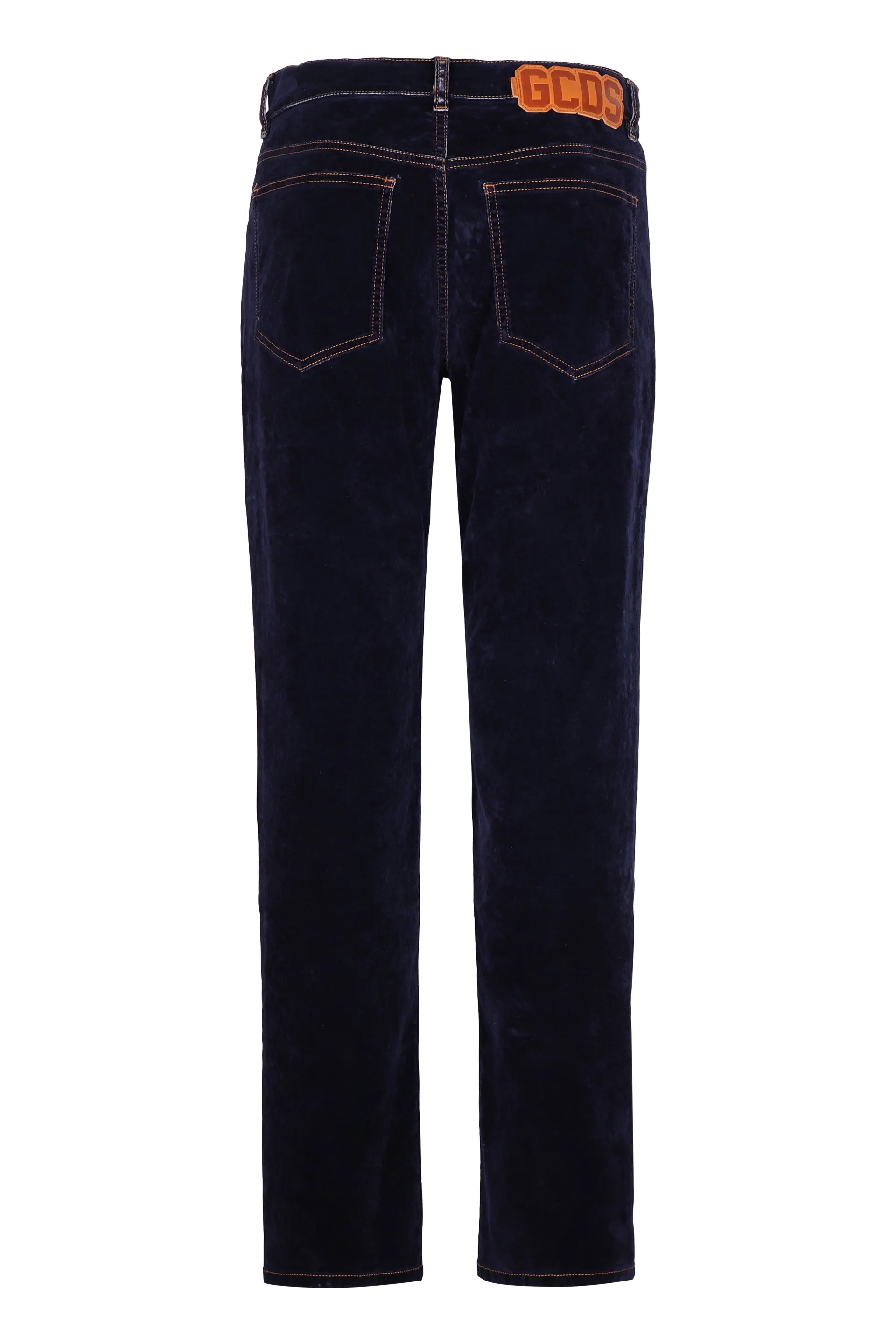 GCDS Contrast Stitching Straight-Leg Jeans