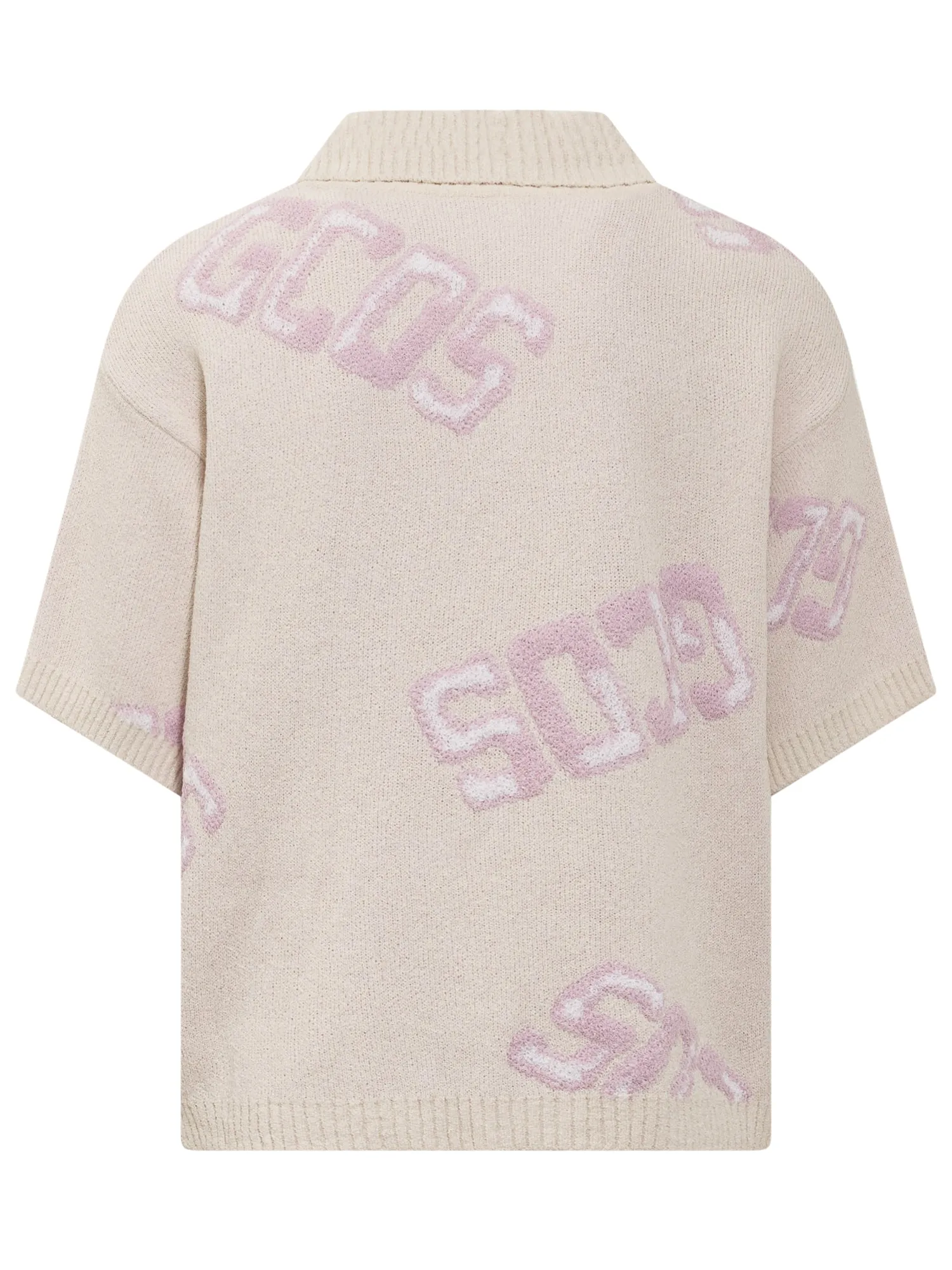 GCDS Logo Detailed Short-Sleeved Knit Polo Shirt