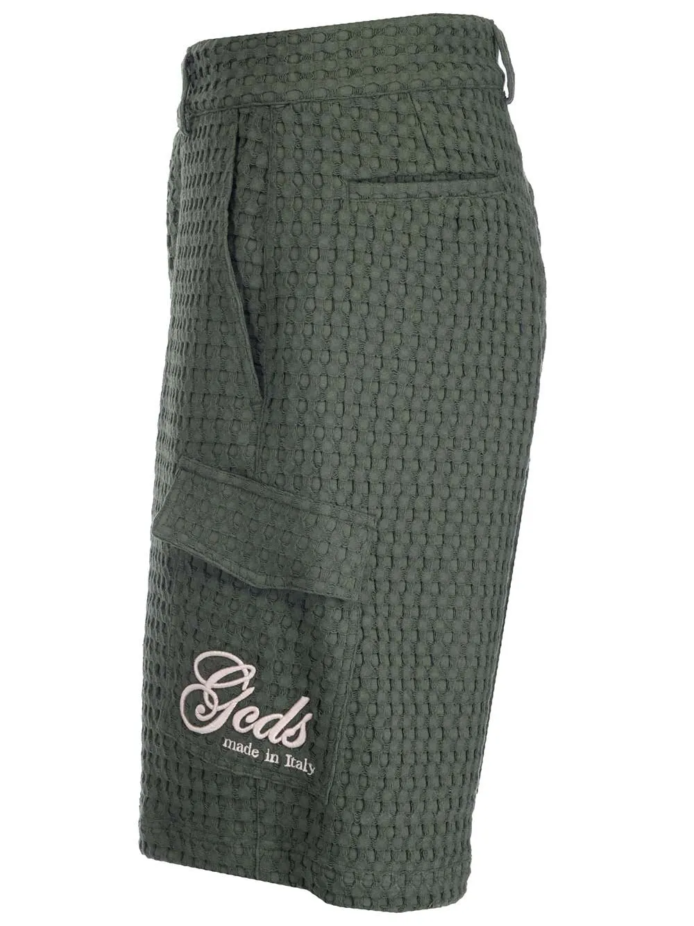 GCDS Logo Embroidered Cargo Shorts
