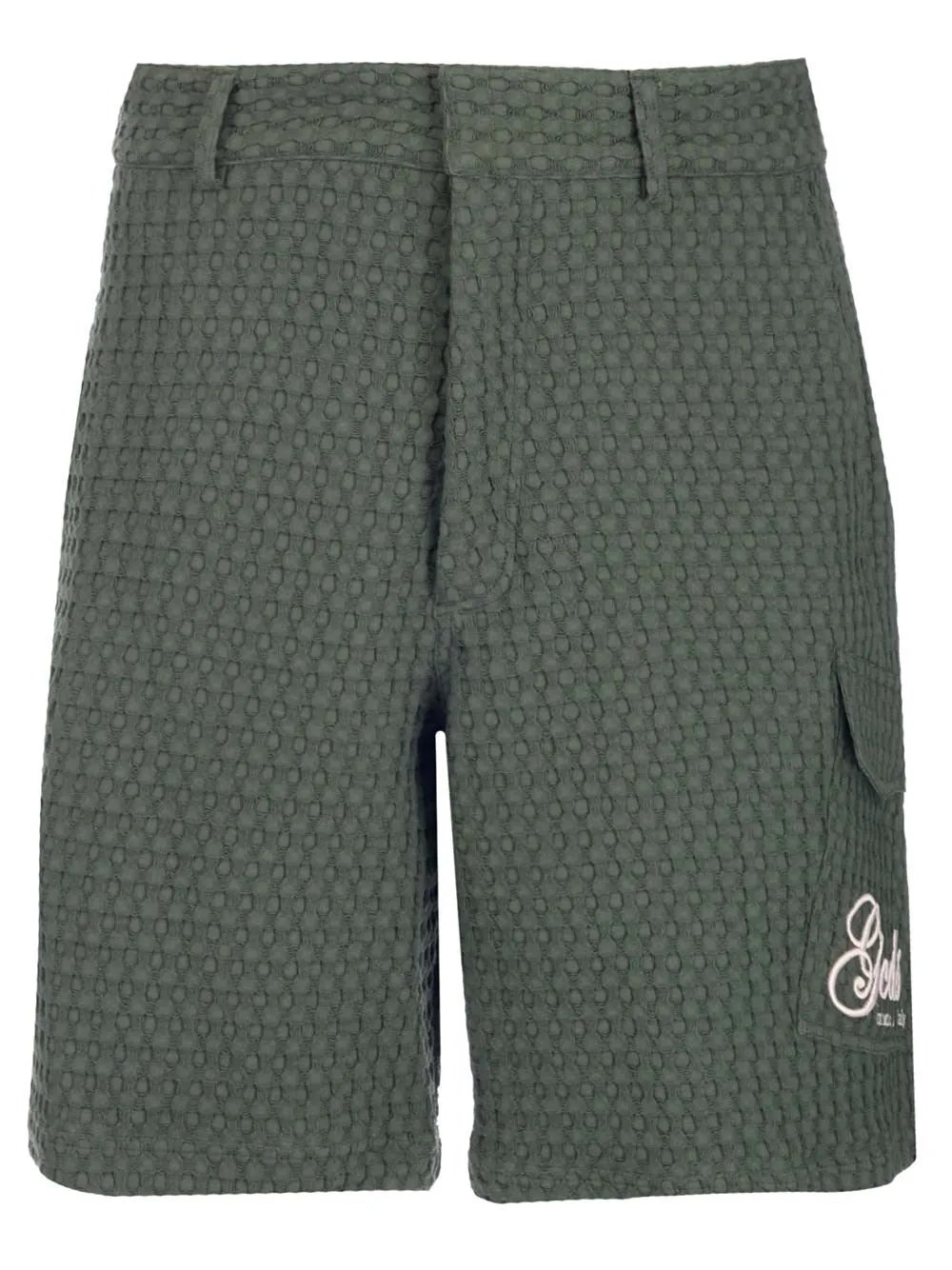 GCDS Logo Embroidered Cargo Shorts