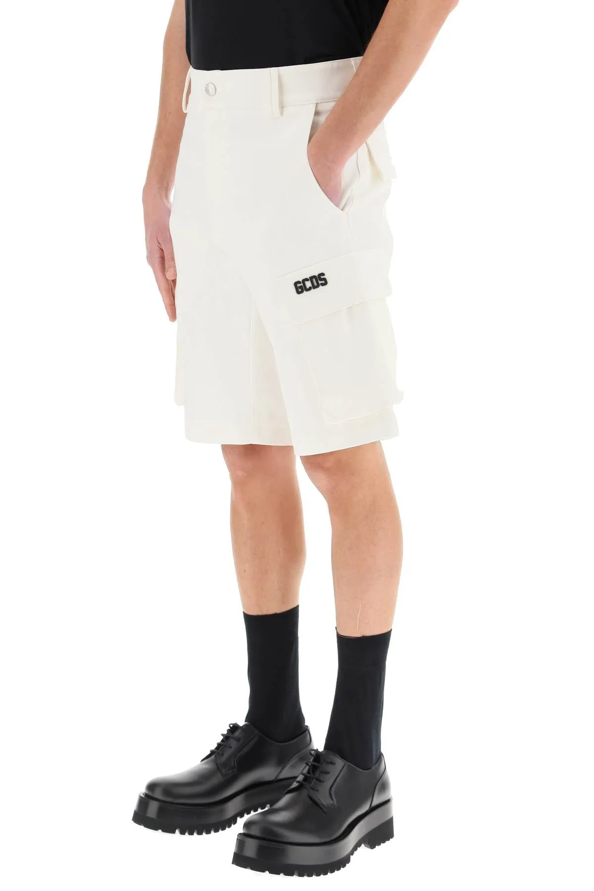 GCDS Logo Patch Cargo Shorts