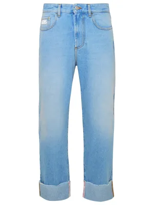 GCDS Logo Patch Wide-Leg Jeans