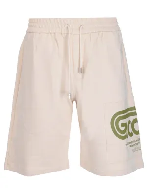 GCDS Logo Print Drawstring Shorts