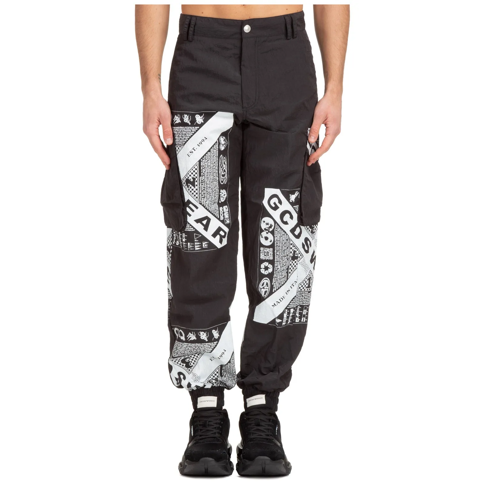 GCDS Universal Flag Bandana Cargo Pants