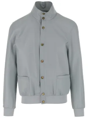 Giorgio Armani Buttoned Bomber Jacket