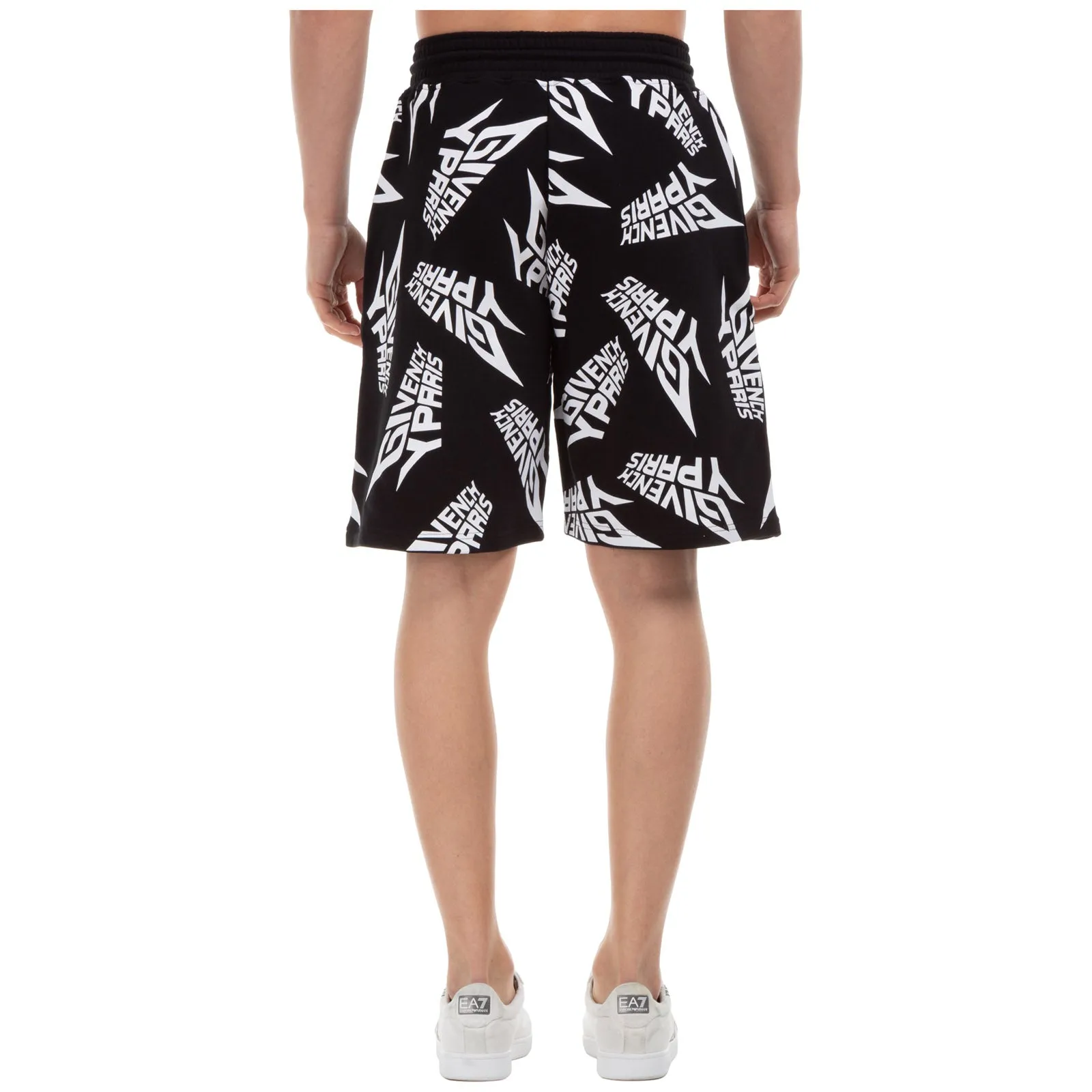 Givenchy Allover Logo Printed Track Shorts