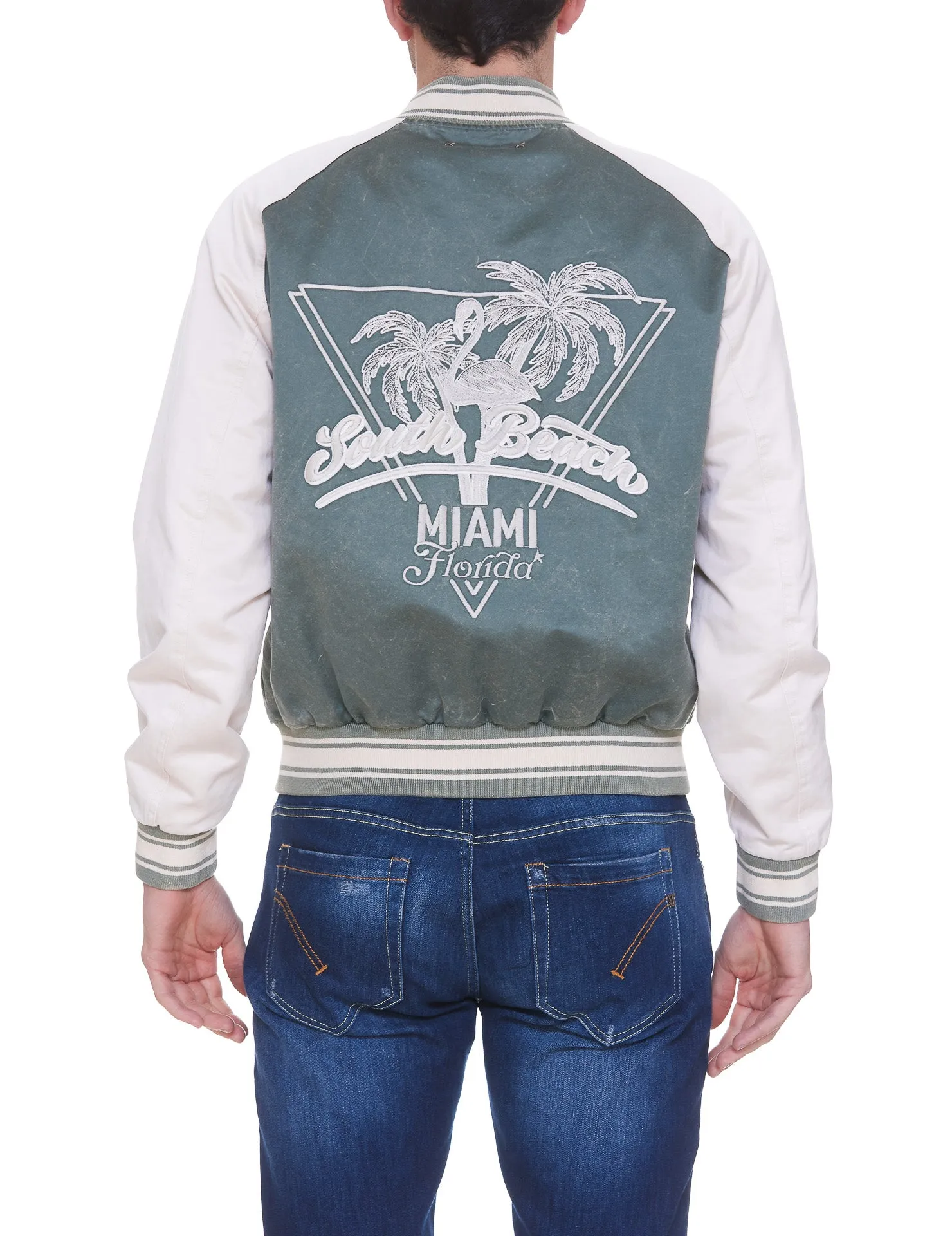 Golden Goose Deluxe Brand Logo Embroidered Bomber Jacket