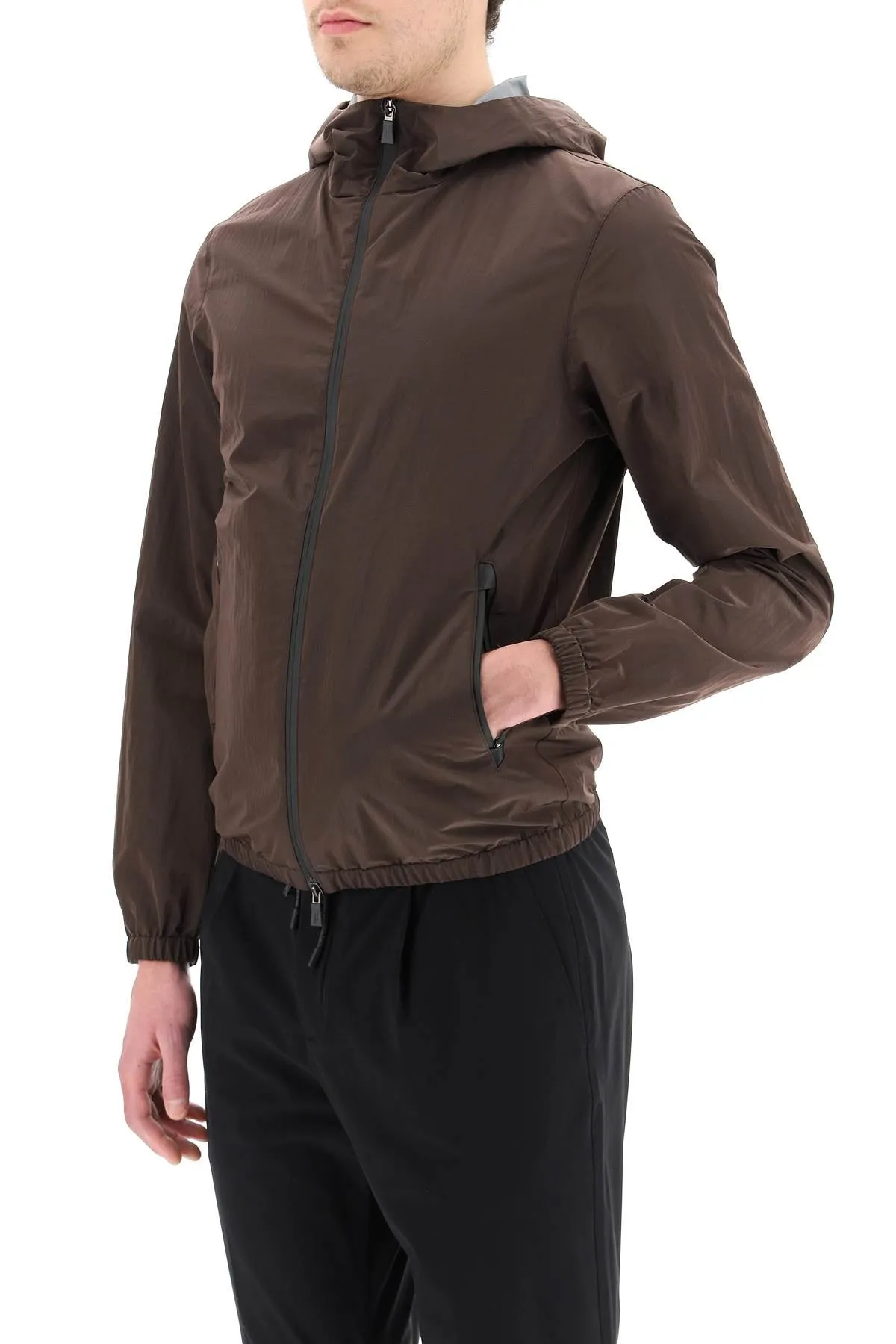 Herno Hooded Zip-Up Jacket