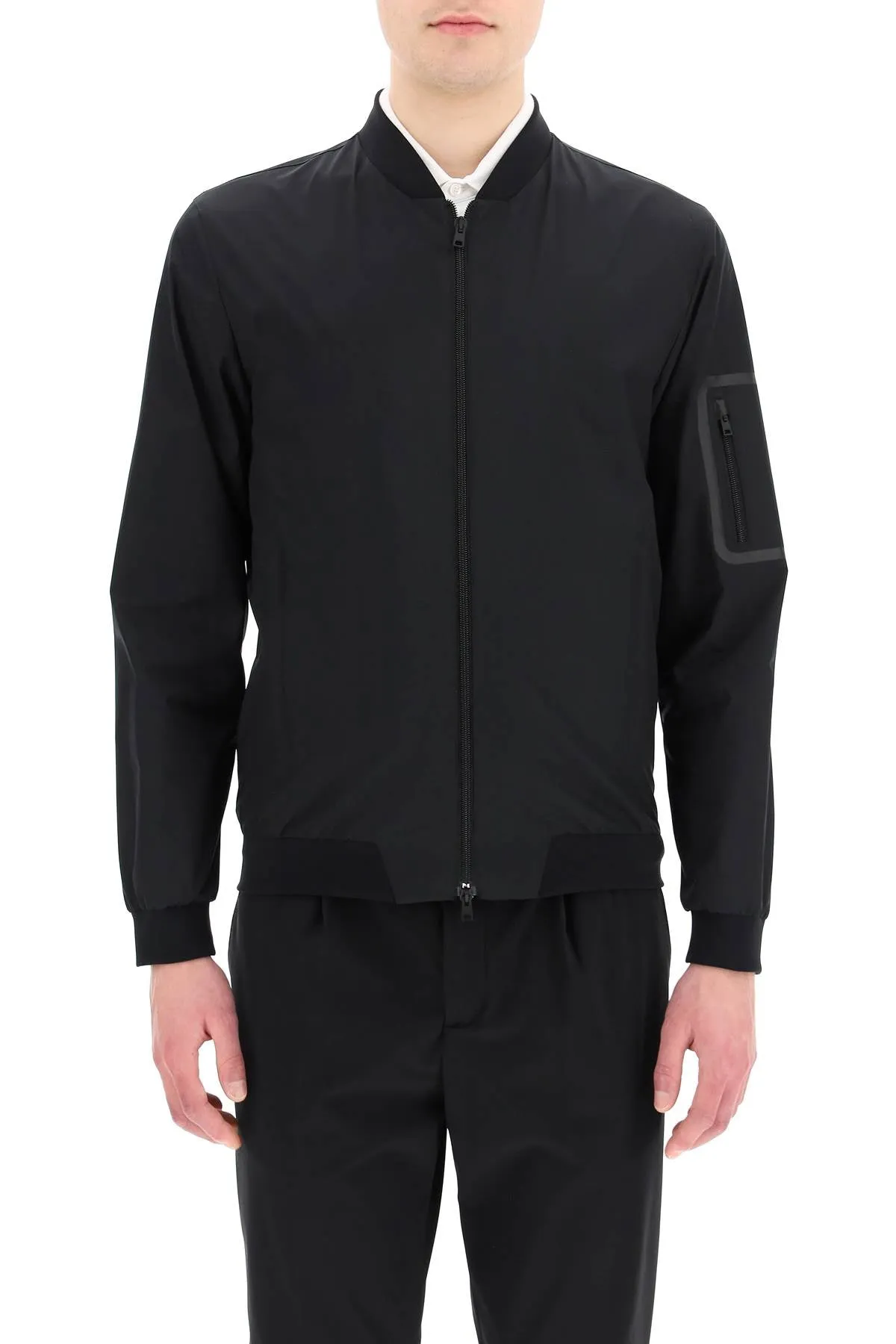 Herno Zip-Up Long-Sleeved Bomber Jacket