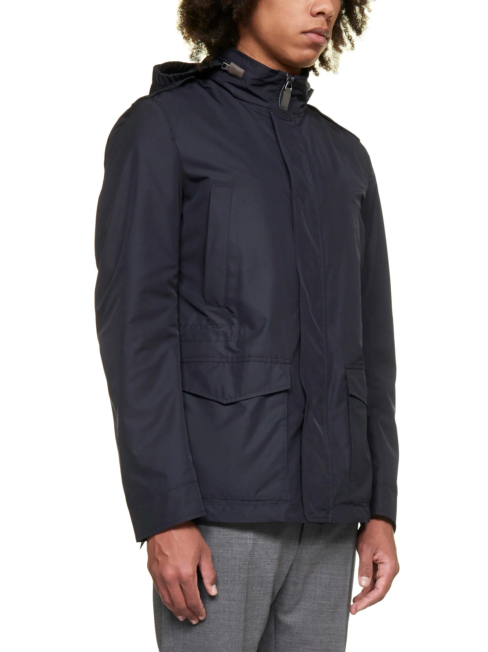 Herno Zipped Hooded Jacket