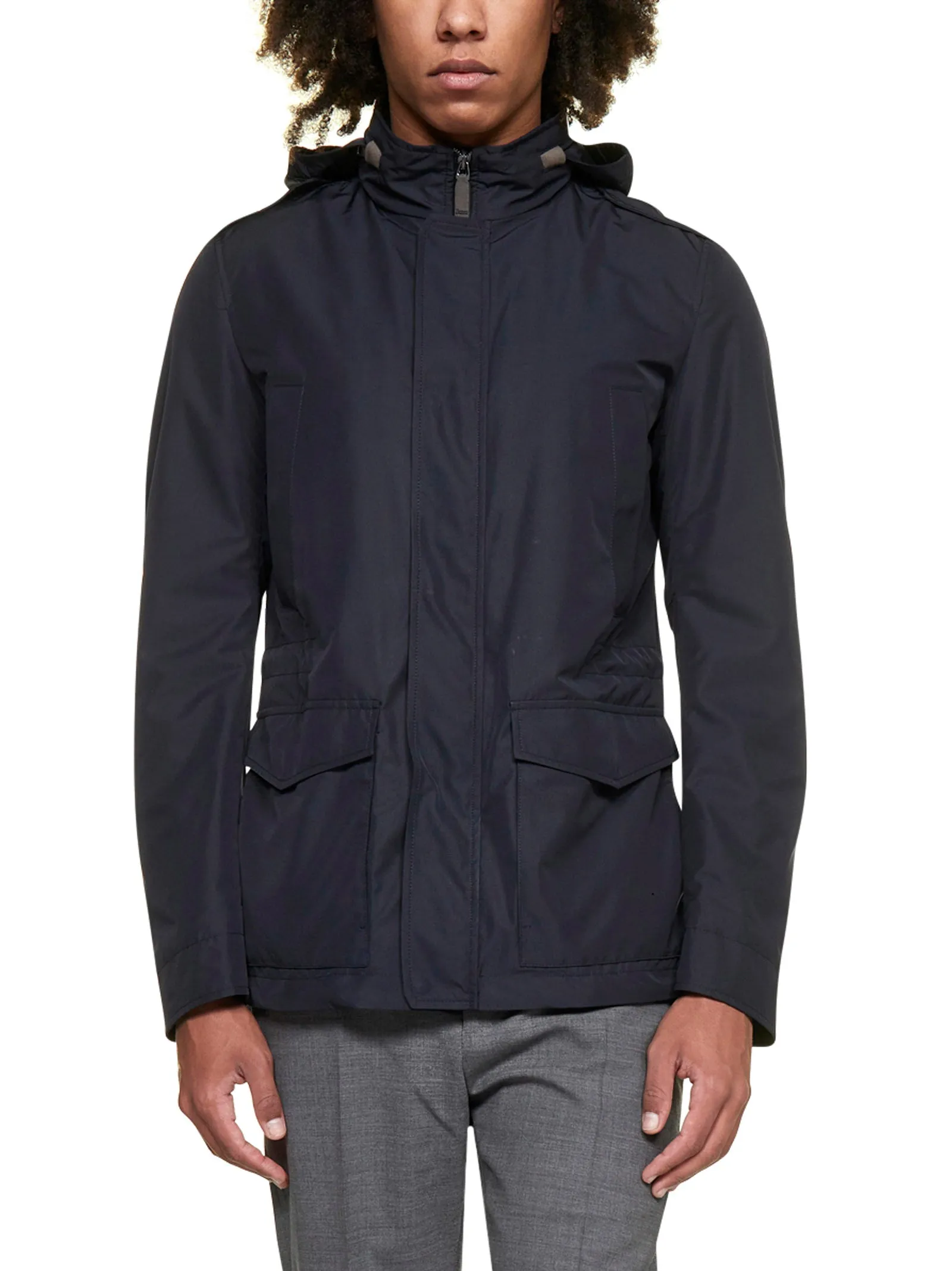 Herno Zipped Hooded Jacket