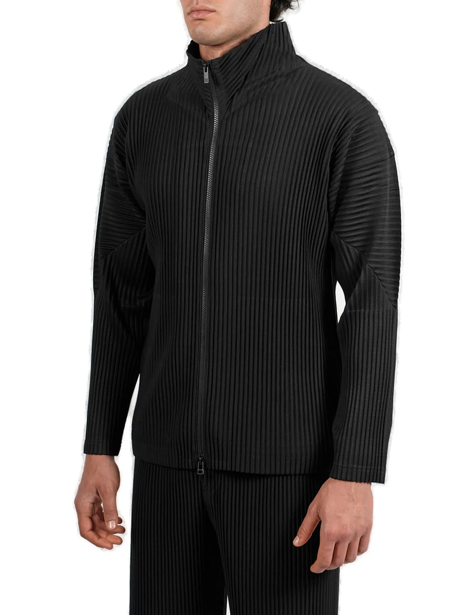 Homme Pliss Issey Miyake Pleated High-Neck Jacket