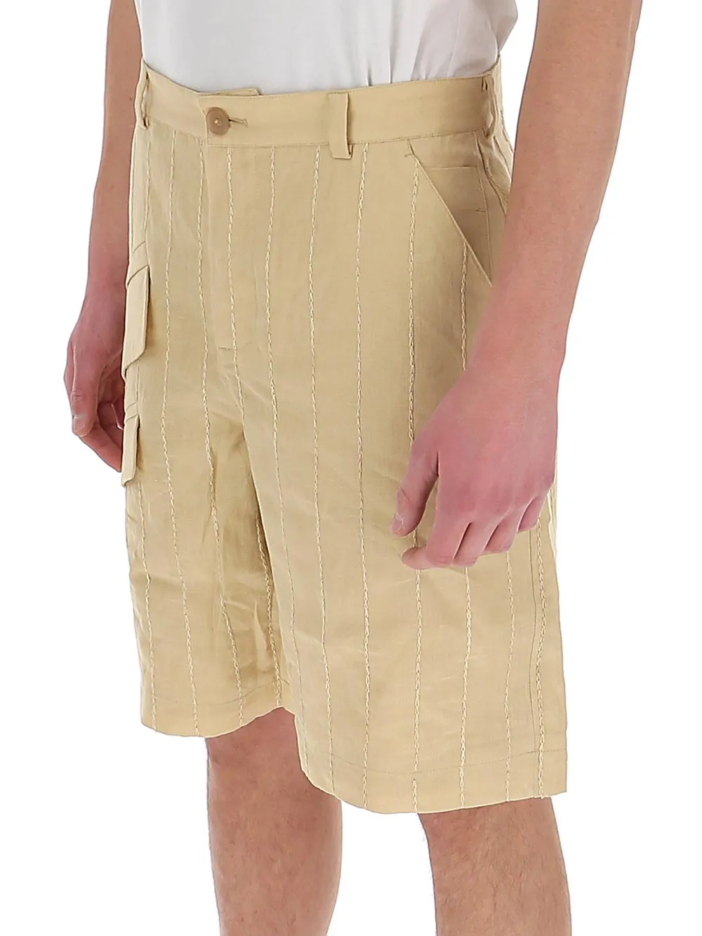Jacquemus Pocket Detail Striped Shorts