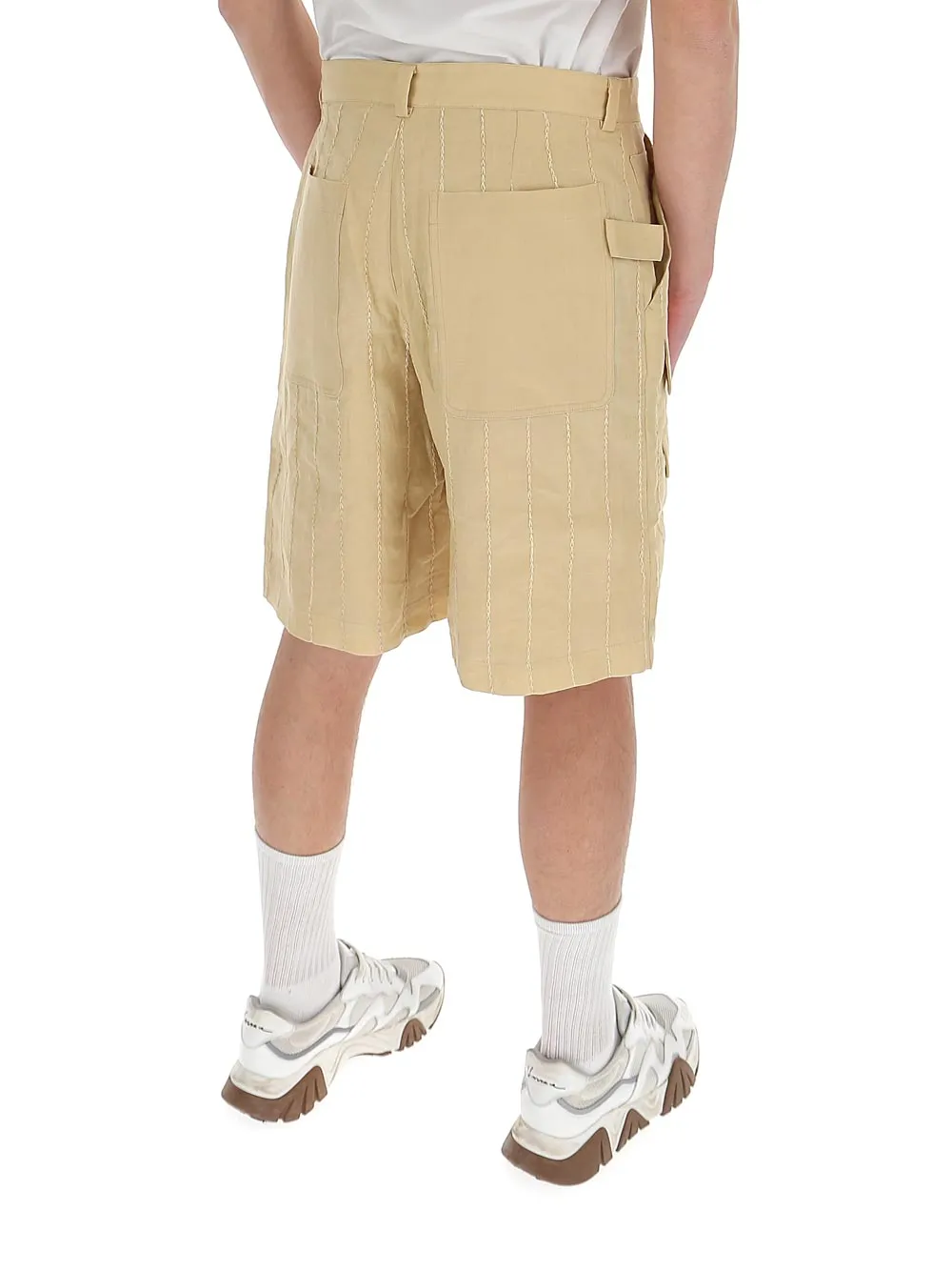Jacquemus Pocket Detail Striped Shorts