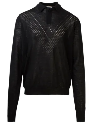 Jil Sander Ajour Detail Long-Sleeve Polo Shirt