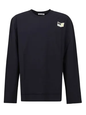 Jil Sander Logo Patch Crewneck T-Shirt