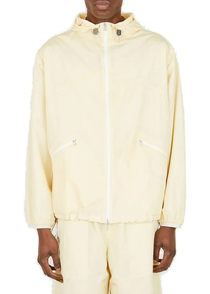 Jil Sander Zip-Up Drawstring Hooded Jacket