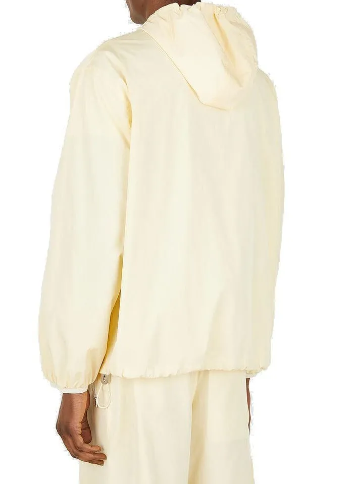 Jil Sander Zip-Up Drawstring Hooded Jacket
