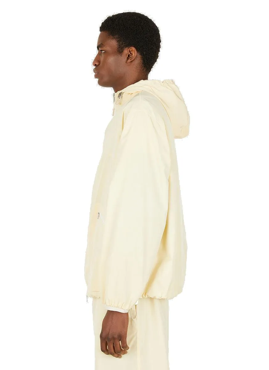 Jil Sander Zip-Up Drawstring Hooded Jacket
