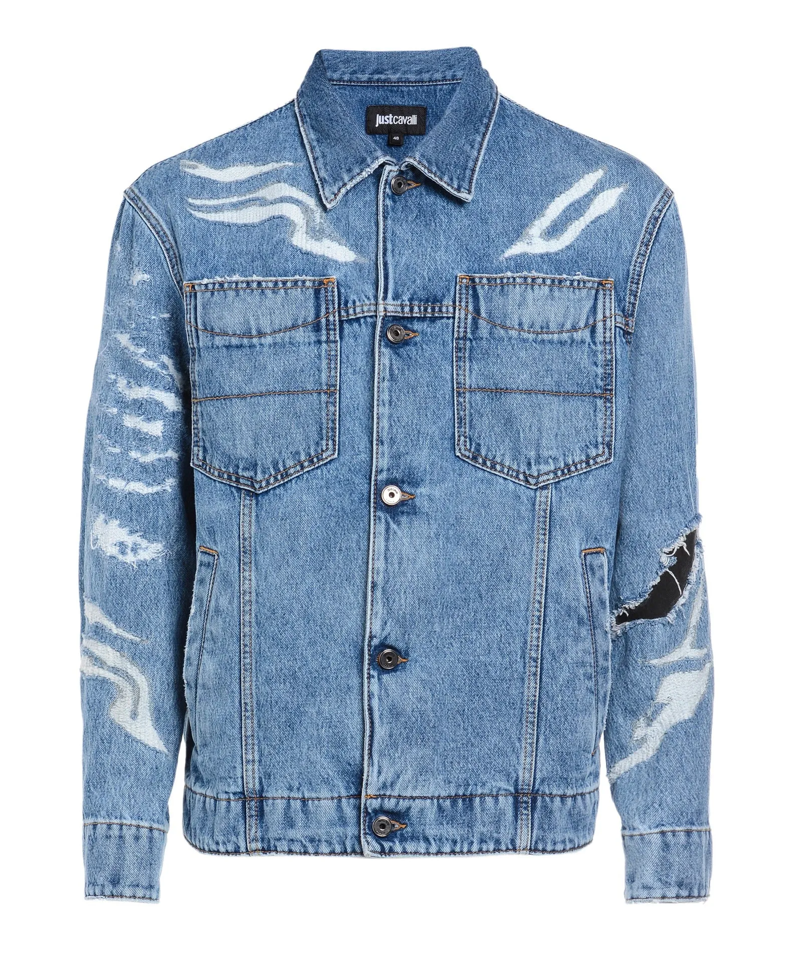 Just Cavalli Distressed Denim Jacket