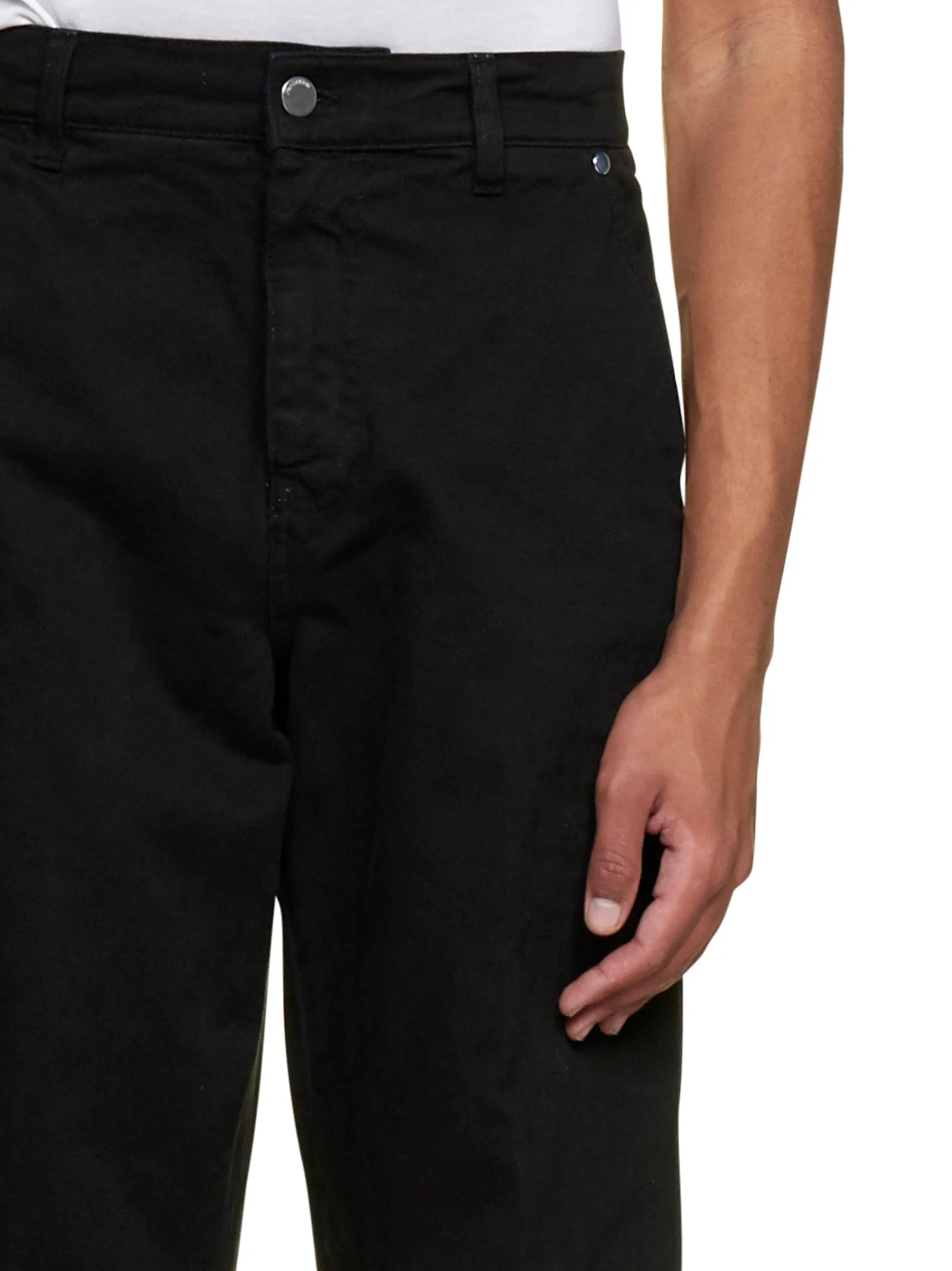JW Anderson Logo Printed Turn-Up Brim Jeans
