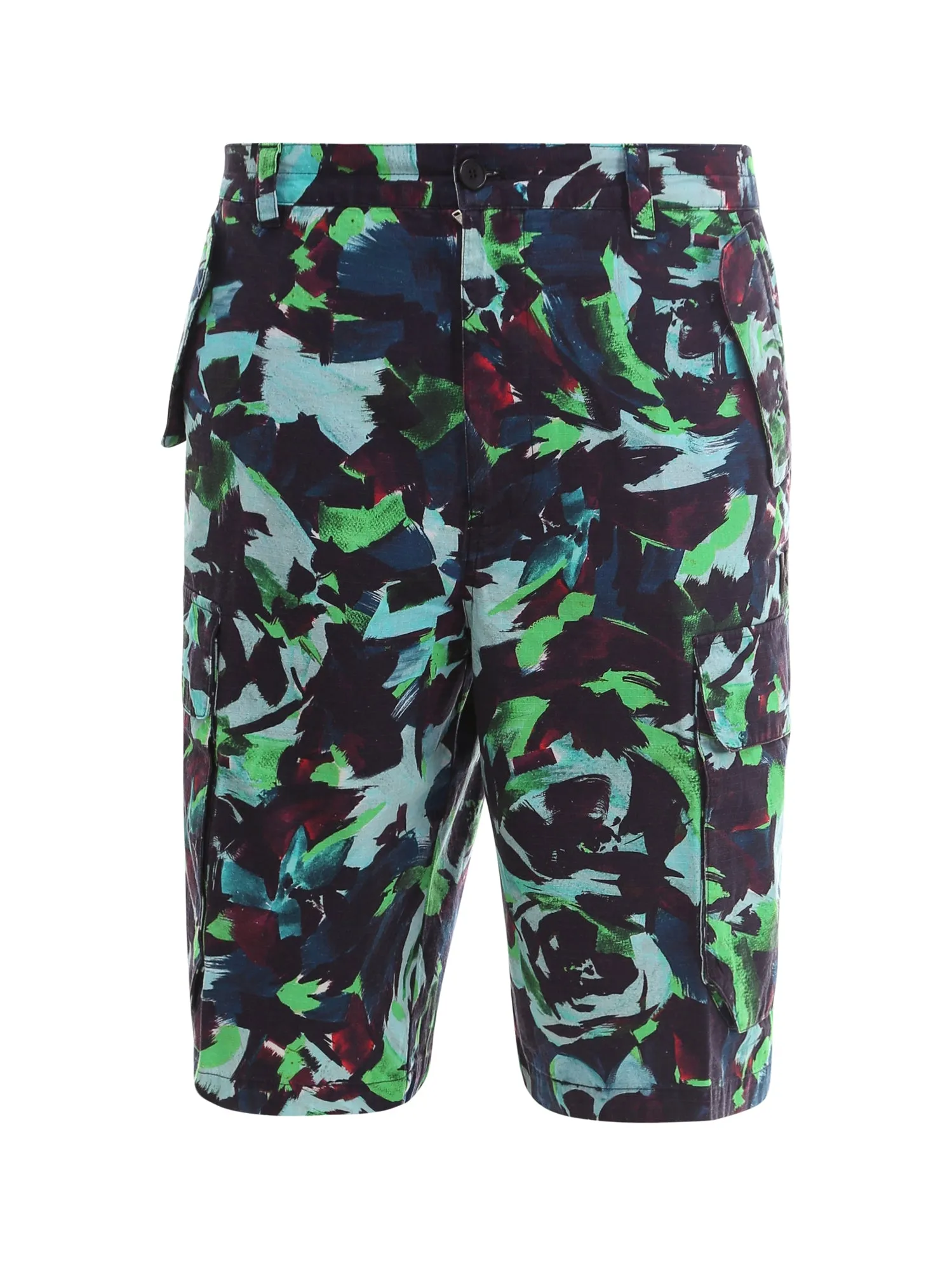 Kenzo Abstract Printed Cargo Shorts