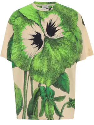 Kenzo Botanical Print Crewneck T-Shirt