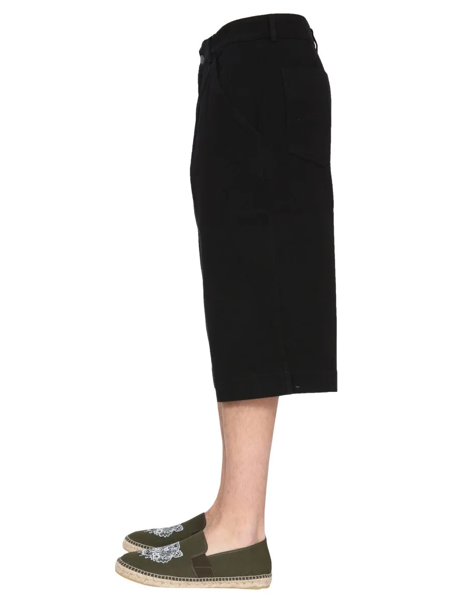 Kenzo Embroidered K Knee-Length Shorts