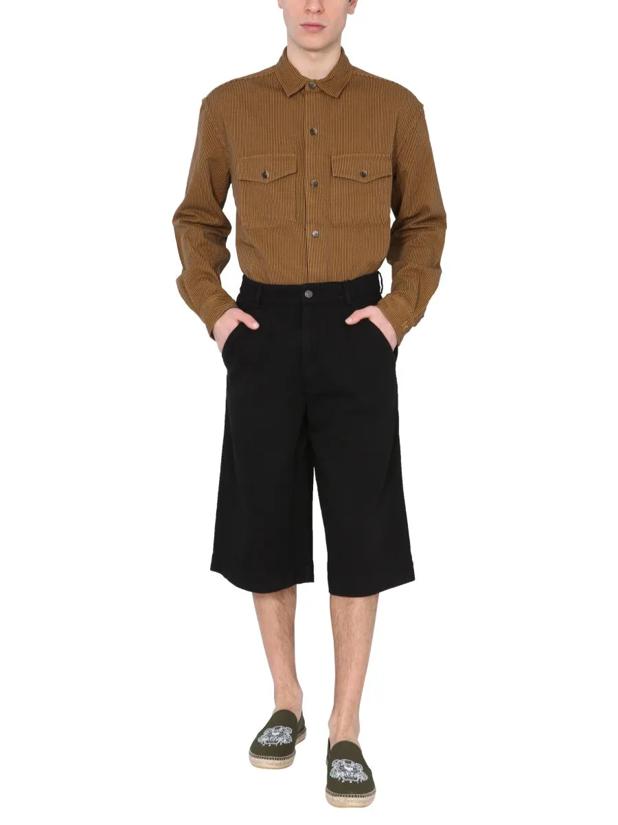 Kenzo Embroidered K Knee-Length Shorts