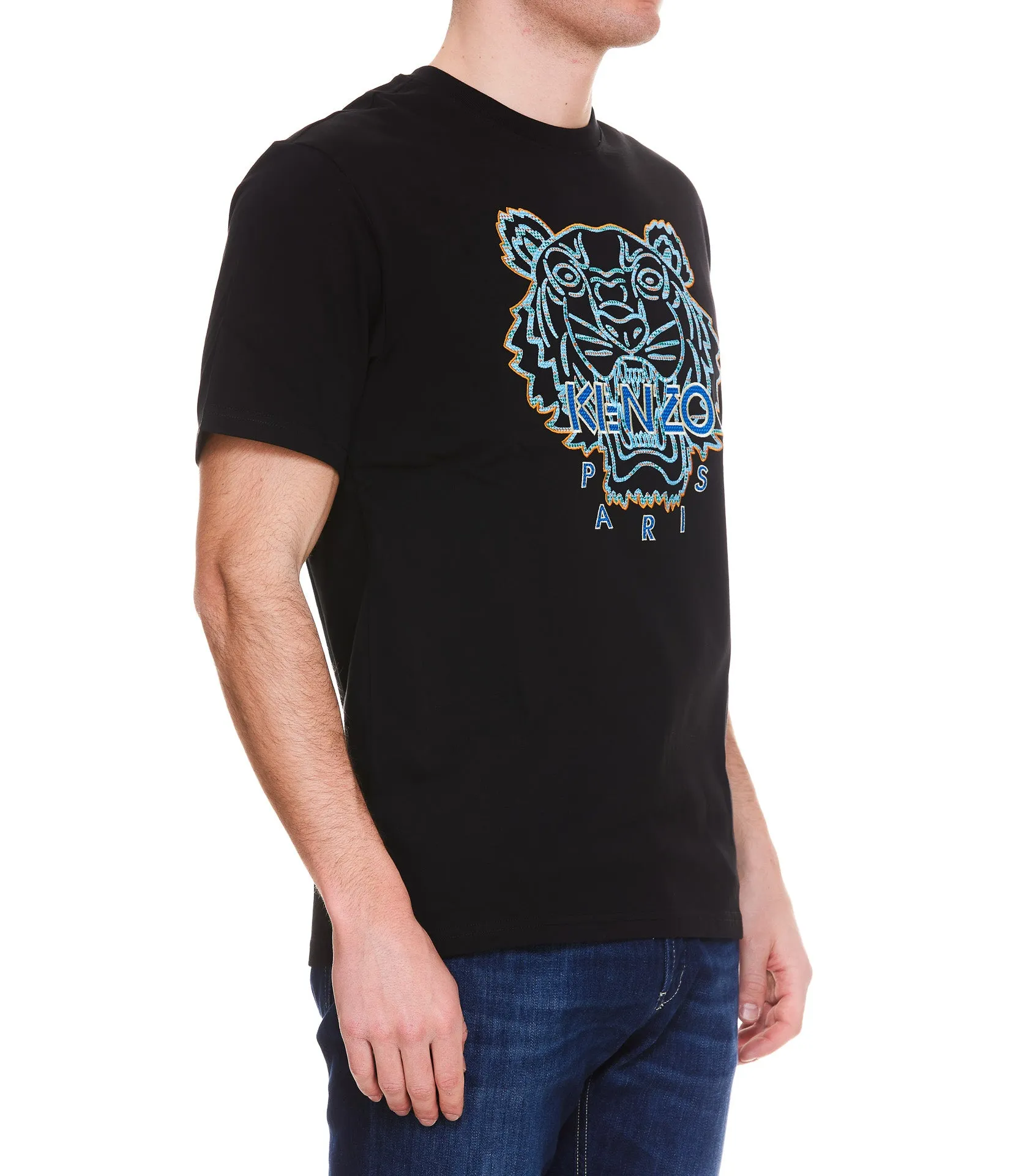 Kenzo Logo Embroidered Crewneck T-Shirt