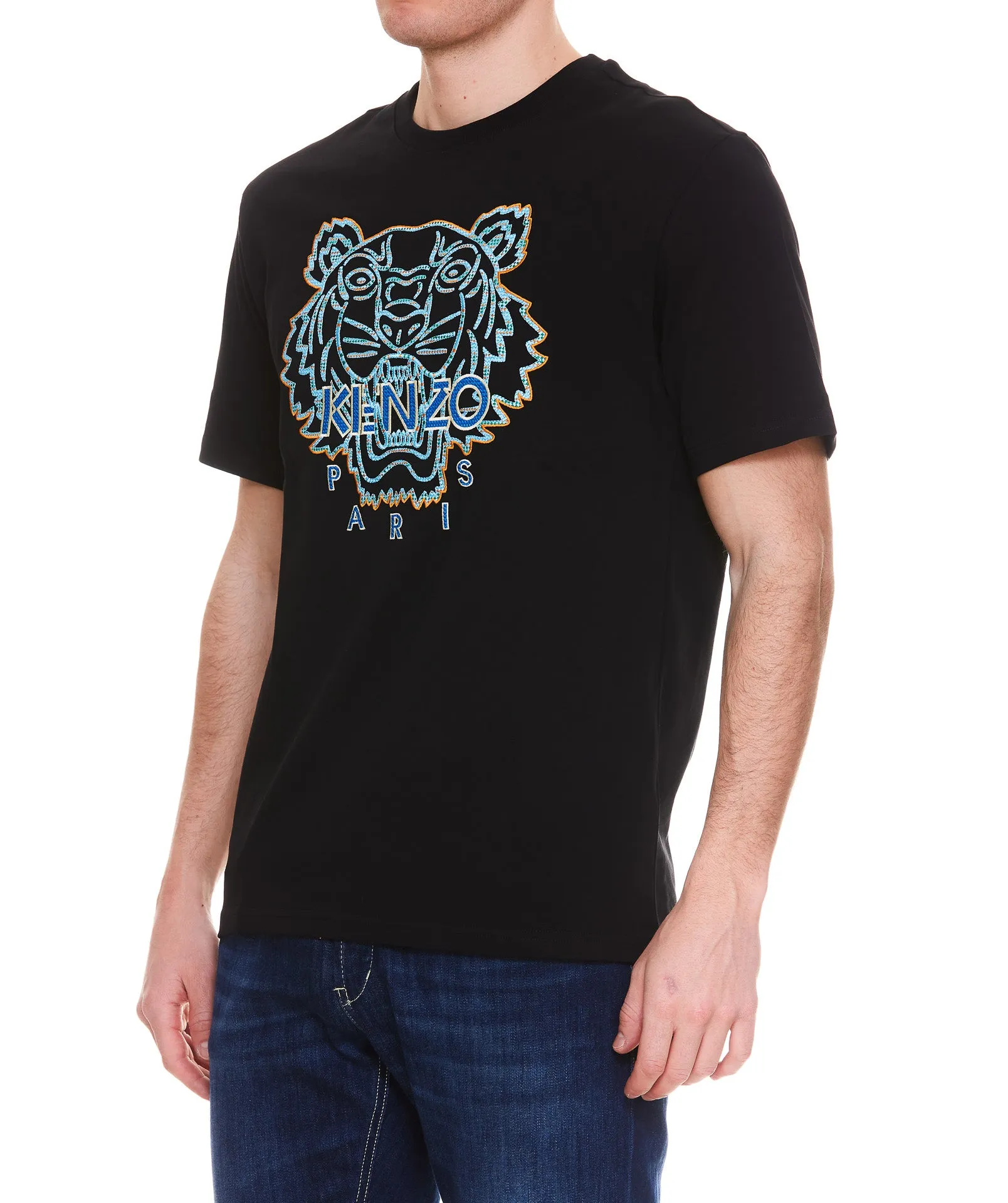 Kenzo Logo Embroidered Crewneck T-Shirt
