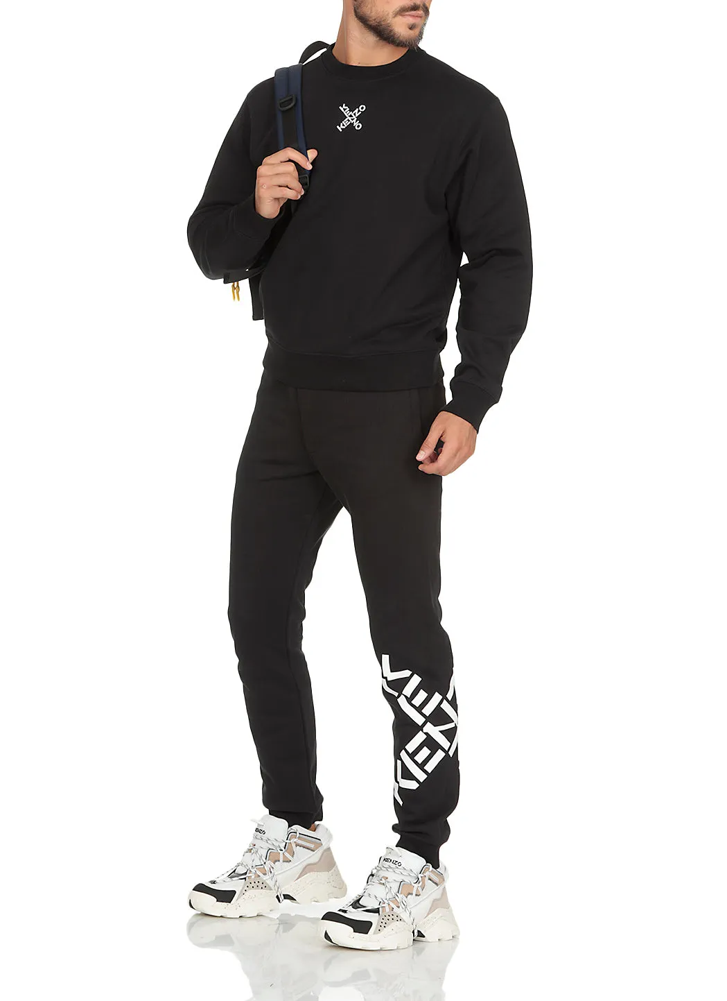 Kenzo Logo Printed Elastic Waist Jogging Pants