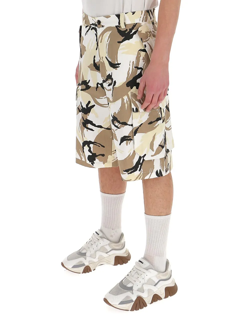 Kenzo Tropic Camo Print Cargo Shorts