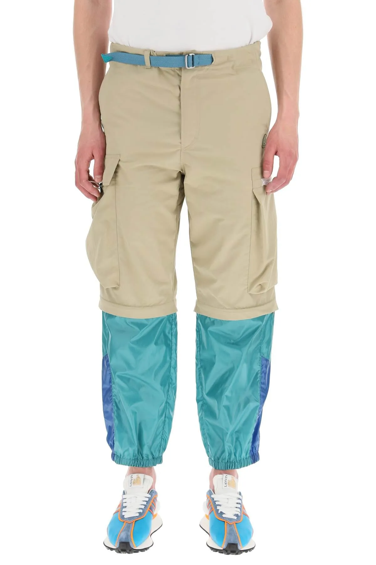 Lanvin Logo Patch Belted Cargo Pants