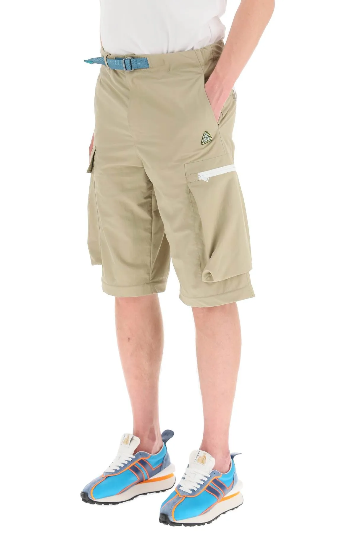 Lanvin Logo Patch Belted Cargo Pants