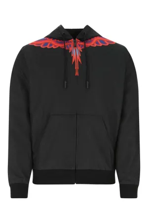 Marcelo Burlon County Of Milan Curved Wings Printed Zipped Jacket