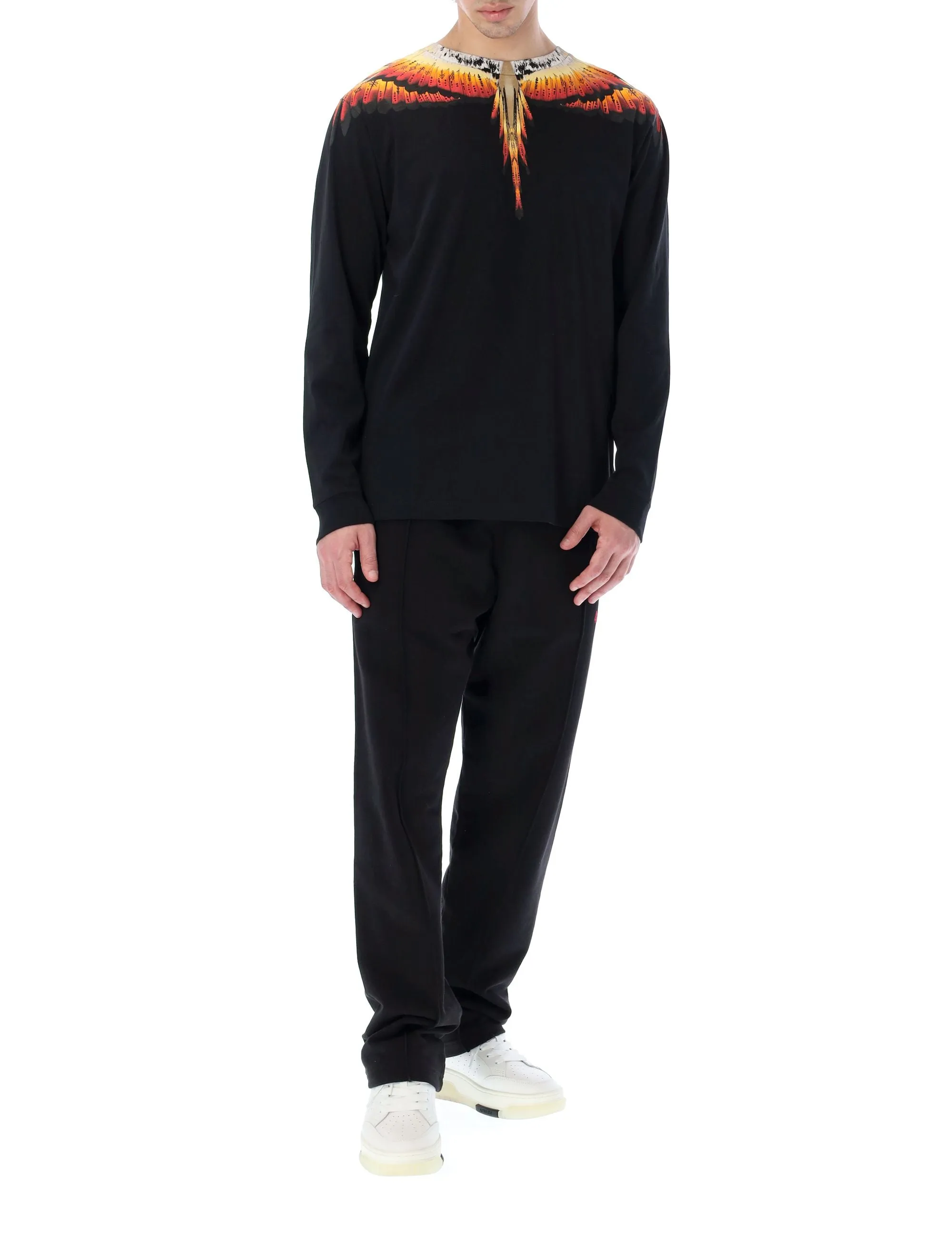 Marcelo Burlon County Of Milan Wings Printed Crewneck T-Shirt