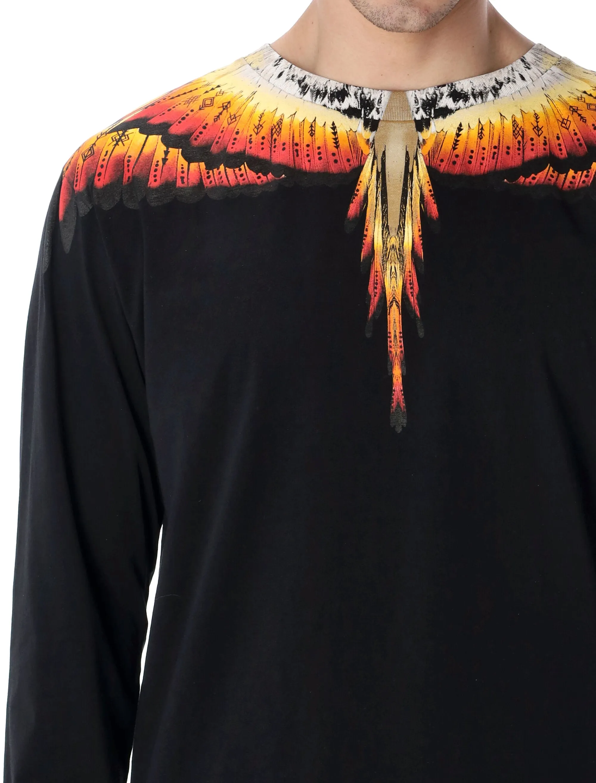 Marcelo Burlon County Of Milan Wings Printed Crewneck T-Shirt