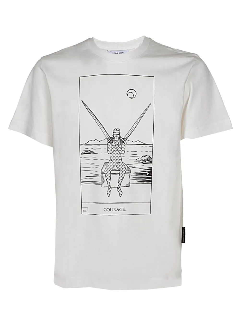 Marine Serre Tarot Card-Printed Crewneck T-Shirt