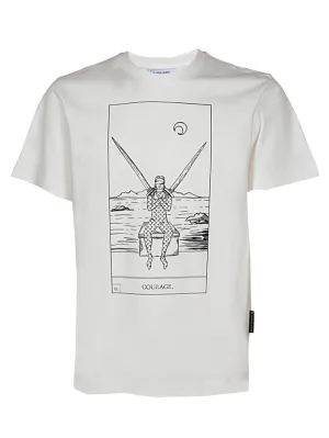 Marine Serre Tarot Card-Printed Crewneck T-Shirt