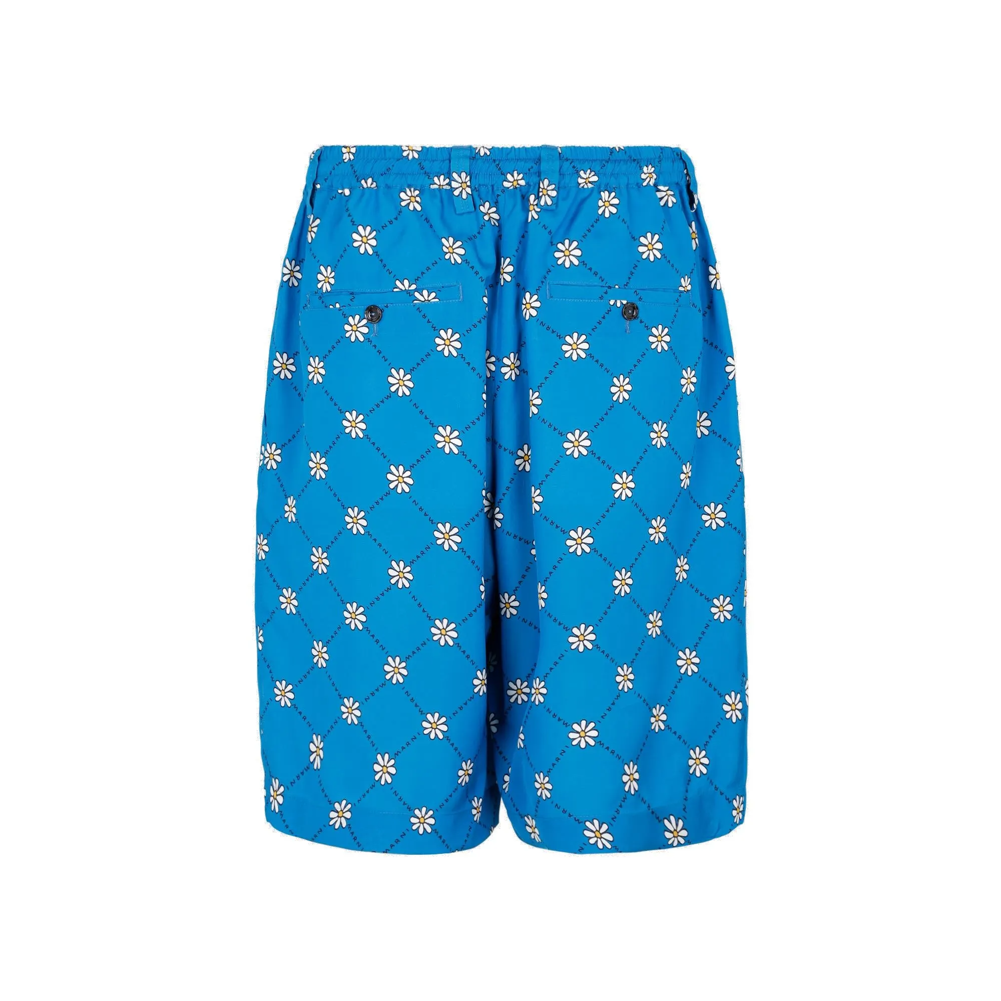 Marni Marnigram Elastic Waist Bermuda Shorts