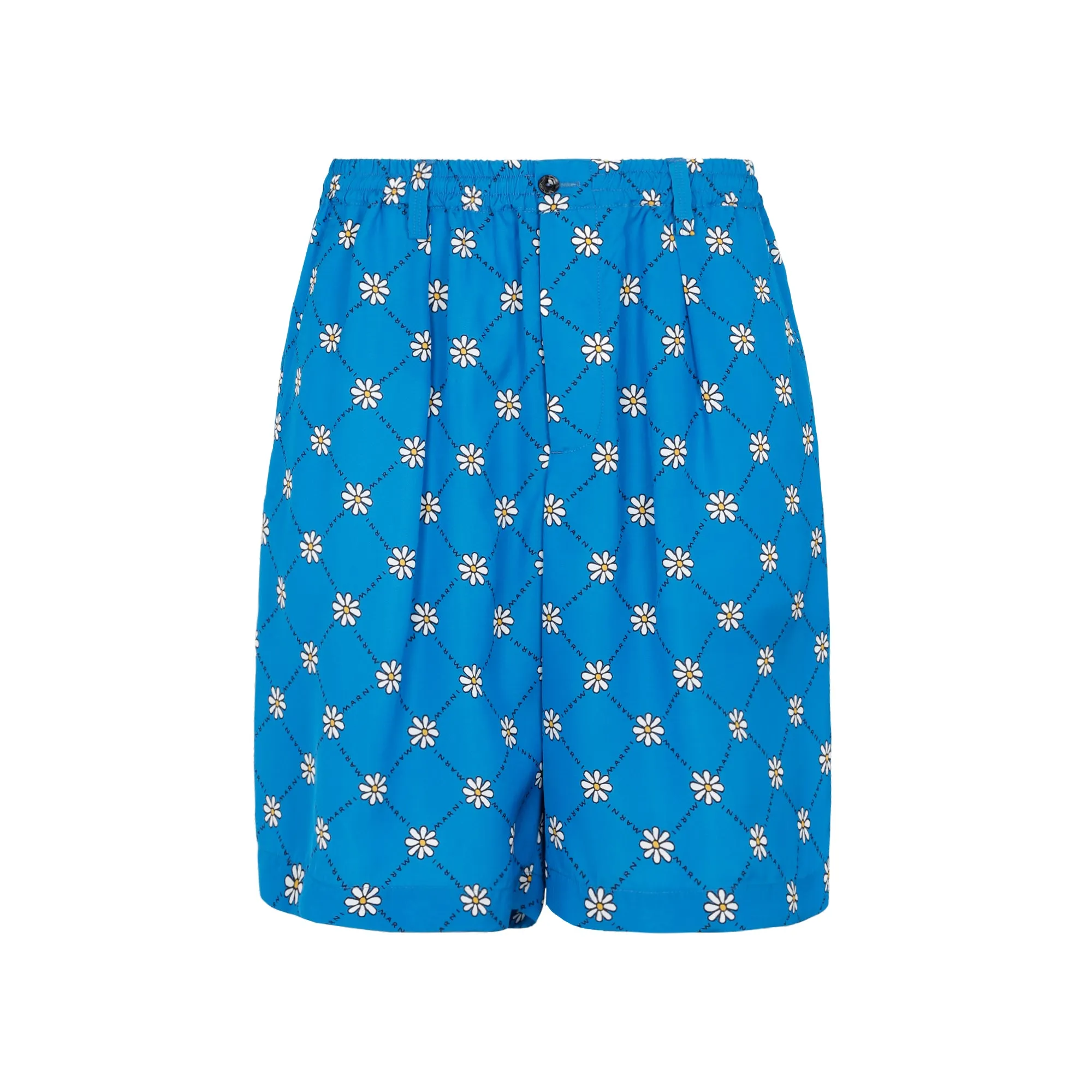 Marni Marnigram Elastic Waist Bermuda Shorts
