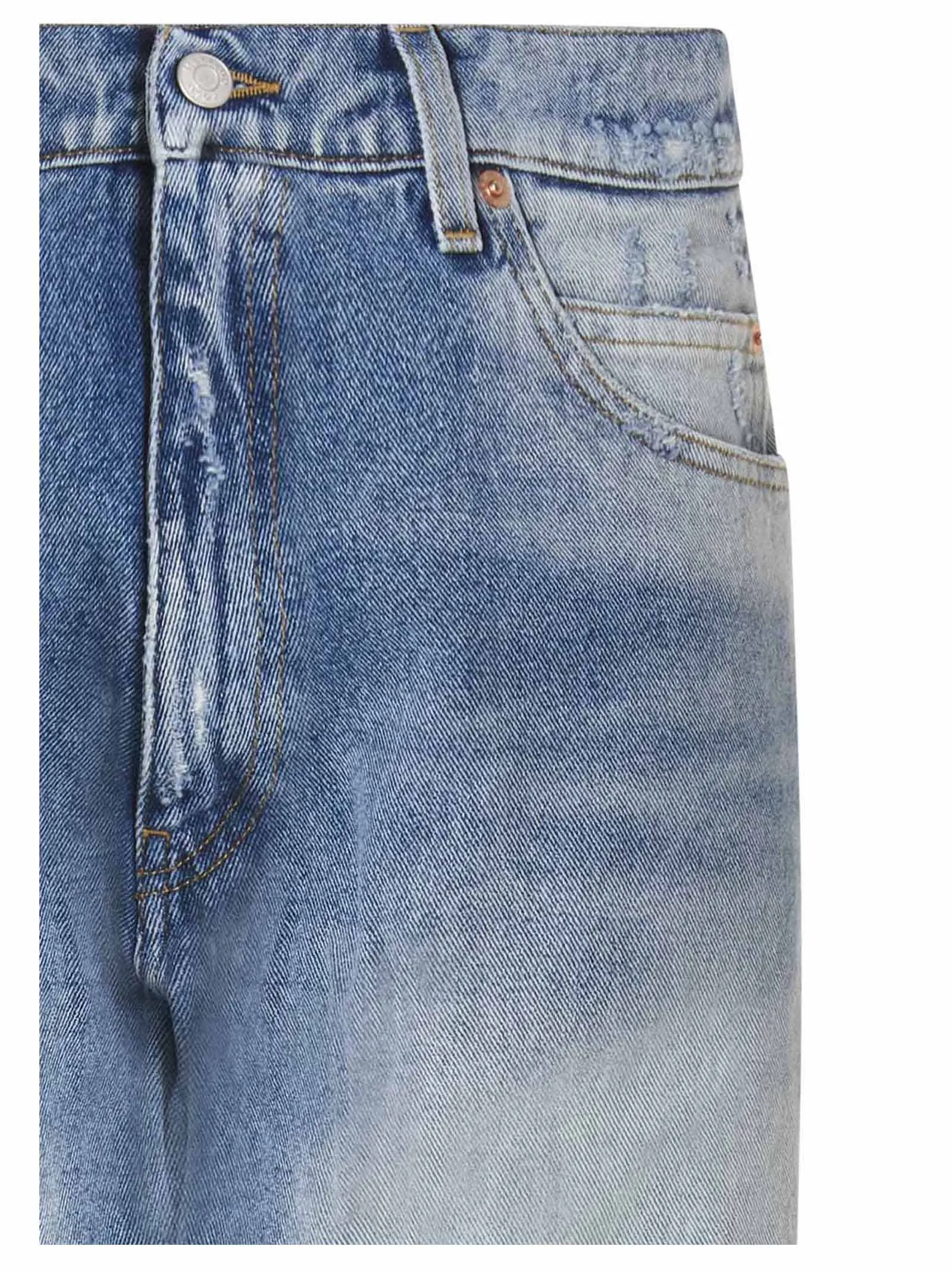 Martine Rose Logo Patch Lace-Detailed Jeans