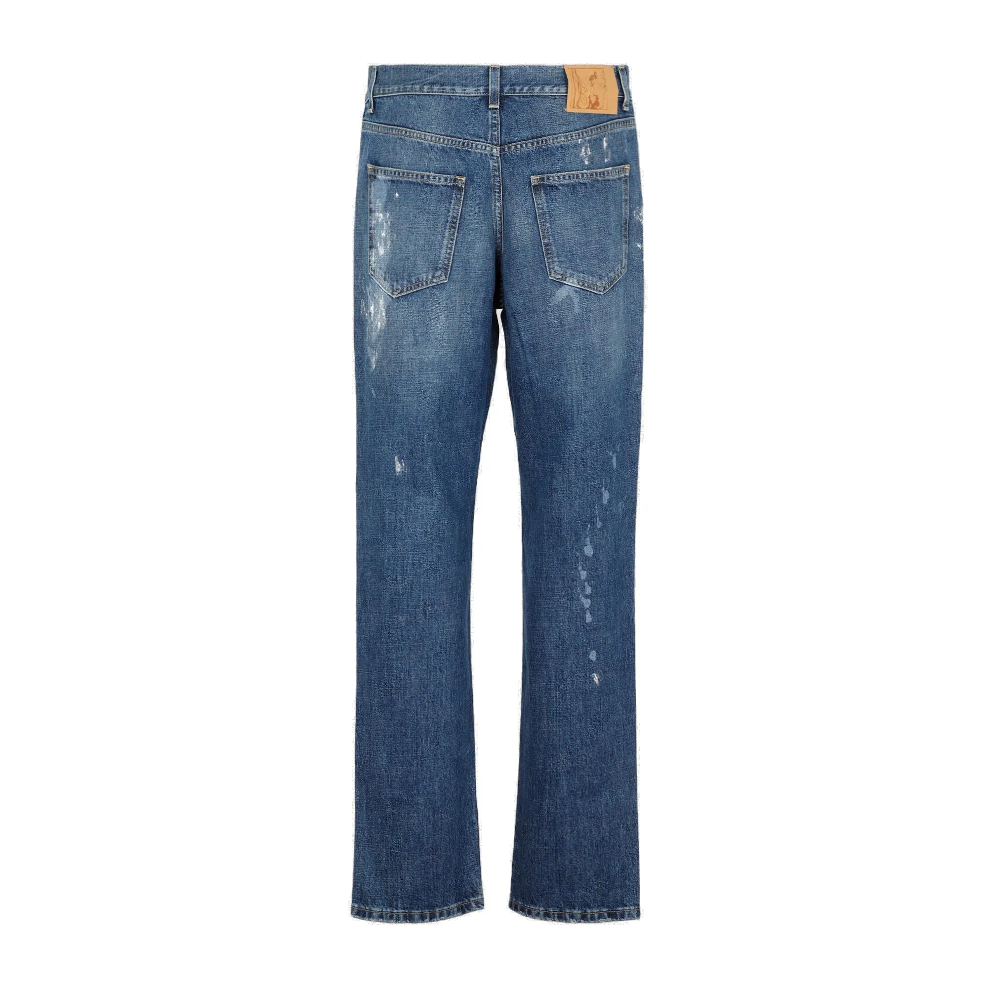 Martine Rose Straight Leg Splatter Printed Jeans