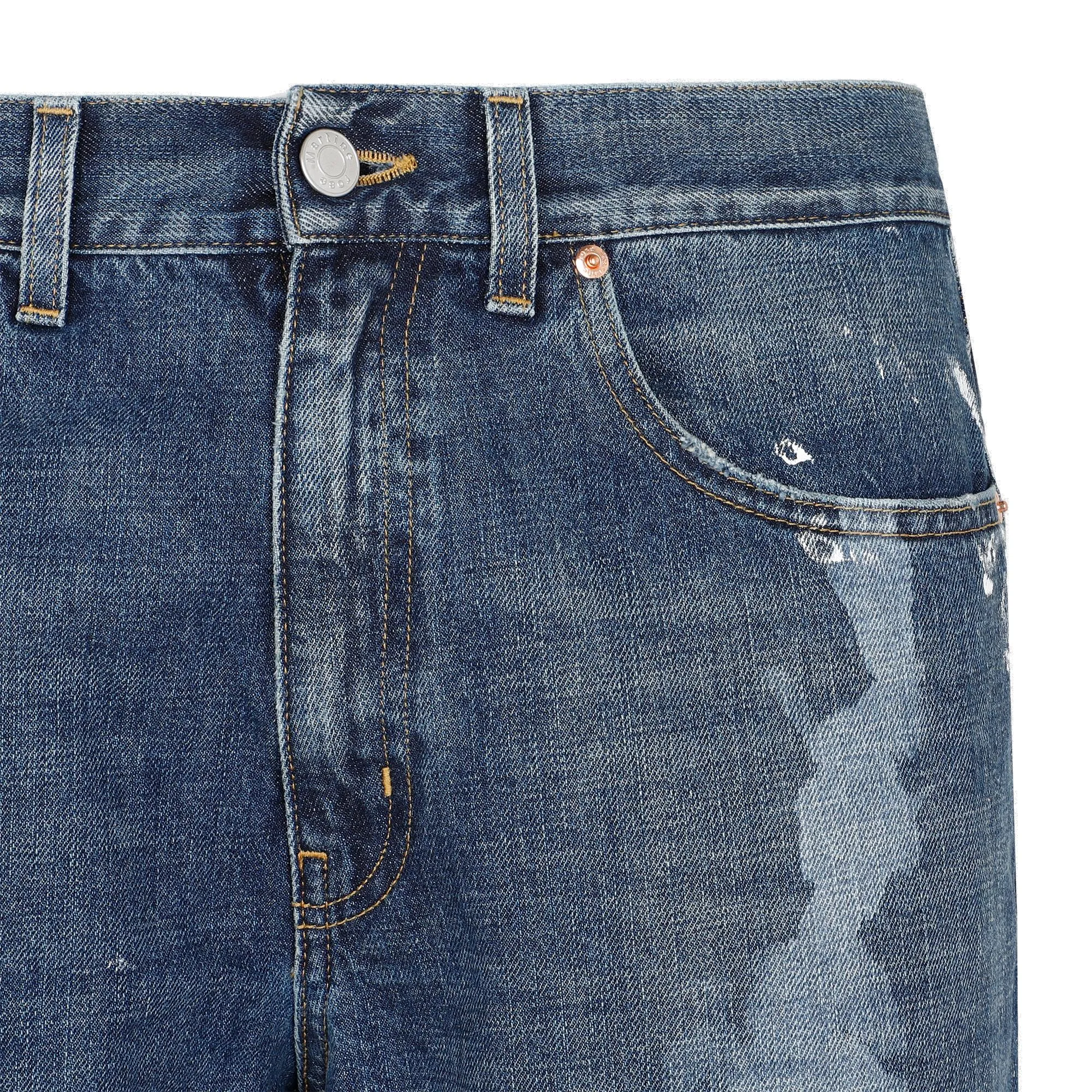 Martine Rose Straight Leg Splatter Printed Jeans